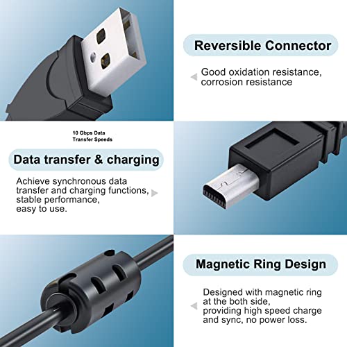 Replacement Nikon Camera UC-E6, UC-E16, UC-E17, UC-E23 USB Cable Transfer Charging Cable Cord for Nikon SLR DSLR D3300 D750 D5300 D7200 D3200 & Coolpix L340 L32 L22 A10 S S3700 S6500 S3500 S6600 S6300