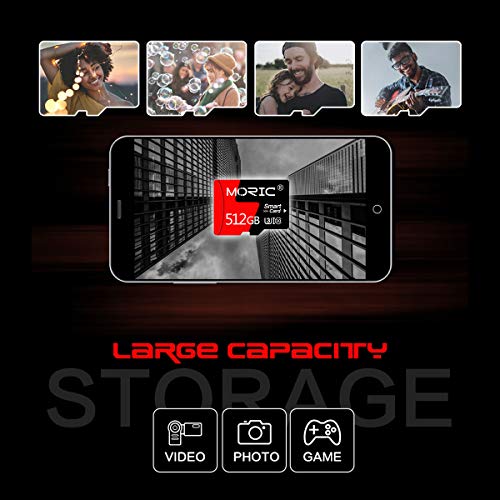 512GB Micro SD Card High Speed SD Card Class 10 Memory Card for Smartphone,Surveillance,Camera,Tablet,Drone/Dash Cam