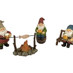 GlitZGlam Happy Gnomes Beer Drinking Buddies! - 5-Piece Garden Gnome Set for The Miniature Fairy Garden