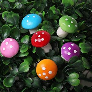 CJESLNA 60 Pcs Miniature Fairy Garden Colorful Mushroom