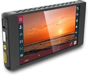 portkeys pt6 touchscreen camera field monitor (5.2 inch) wide color gamut |lut box |new peaking |600 nit |video assist |hdmi out |rgb waveform for dslr