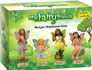 simple creativity fairies for fairy garden miniatures accessories outdoor and indoor decor, funday miniature doll figurines supplies fairy house mini figures for kids