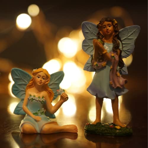 Simple Creativity Fairies for Fairy Garden Miniatures Accessories Outdoor and Indoor Decor, Funday Miniature Doll Figurines Supplies Fairy House Mini Figures for Kids