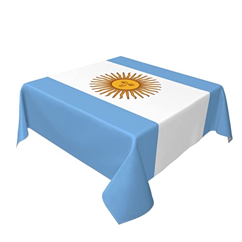 LIICHEES Flag of Argentina Tablecloth Kitchen Dining Room 54"x54" Square Washable Table Cover Outdoor Garden Picnic Tablecloths