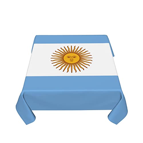 LIICHEES Flag of Argentina Tablecloth Kitchen Dining Room 54"x54" Square Washable Table Cover Outdoor Garden Picnic Tablecloths