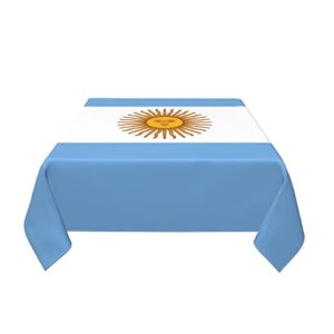 LIICHEES Flag of Argentina Tablecloth Kitchen Dining Room 54"x54" Square Washable Table Cover Outdoor Garden Picnic Tablecloths