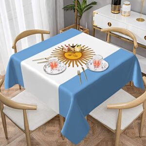 LIICHEES Flag of Argentina Tablecloth Kitchen Dining Room 54"x54" Square Washable Table Cover Outdoor Garden Picnic Tablecloths