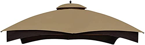 Eurmax USA High Performance Replacement Canopy Top for Lowe's Allen Roth Heavy Duty Gazebo Roof Gazebo Top with Air Vent 10X12 Gazebo Cover #GF-12S004B-1, Replacement Top Only (Khaki)