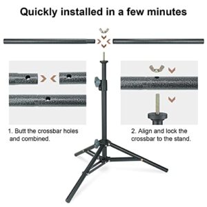 LINCO Lincostore Photography PVC Backdrop Background Small Support Stand System Metal 2.2ft Wide 2.6ft High