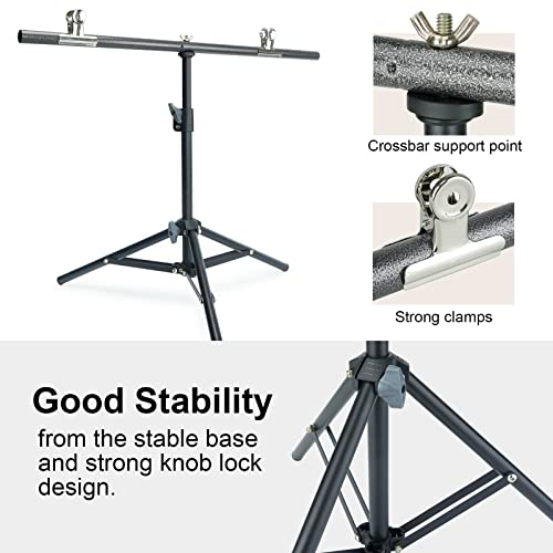 LINCO Lincostore Photography PVC Backdrop Background Small Support Stand System Metal 2.2ft Wide 2.6ft High