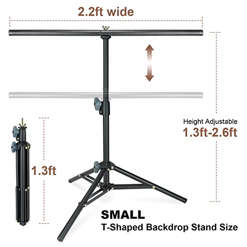 LINCO Lincostore Photography PVC Backdrop Background Small Support Stand System Metal 2.2ft Wide 2.6ft High