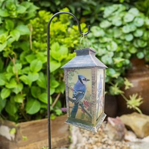 KYAYE Solar Light Outdoor Garden Pendant Light - Waterproof LED Bluebird Palace Light for Dining Table, Outdoor, Party, Terrace, Lawn (蓝鸟)