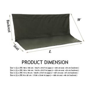 LAnGsHaW Swing seat Replacement 2/3 Seater Waterproof Swing Cover, Patio Swing Chair Hammock Replacement, Patio Garden Outdoor Swinging Seat Bench Cover (Spesifikasi : 113x94cm, Warna : Green)