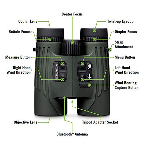 Vortex Optics Fury HD 5000 10x42 Applied Ballistics Laser Rangefinding Binoculars