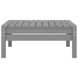 Solid Pinewood Patio Footstool Features a Modular Design for Home Garden Lawn Porch Poolside, Easy to Move Around Outdoor Furniture, 25" x 25" x 11.2", Gray