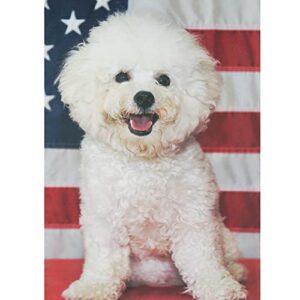 Bichon Dog Garden Flag Dog Holiday Flags Garden Flag 12 x 18 Inches for Yard, Garden and Home