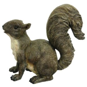 frisky squirrel by michael carr designs – outdoor squirrel figurine for gardens, patios and lawns (80065)