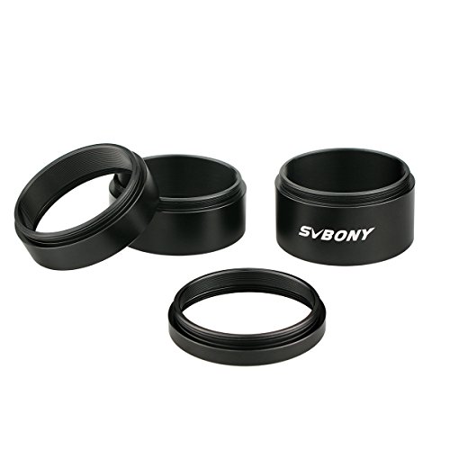 SVBONY Extension Tube M42x0.75 on Both Sides Length T2 Extension Tube Kit Length 5mm 10mm 15mm 20mm