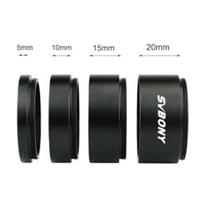 SVBONY Extension Tube M42x0.75 on Both Sides Length T2 Extension Tube Kit Length 5mm 10mm 15mm 20mm