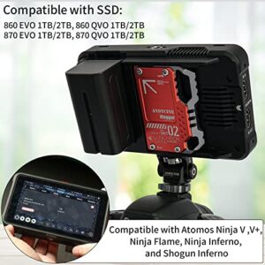 ANDYCINE Lunchbox II Red DIY Metal Case for DIY SSD Compatible for Atomos Ninja V,V+, Ninja Flame, Ninja Inferno, and Shogun Inferno