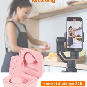 TikTok Remote Control Kindle App Page Turner, Bluetooth Camera Video Recording Remote, TIK Tok Scrolling Ring for iPhone, iPad, iOS, Android - Pink