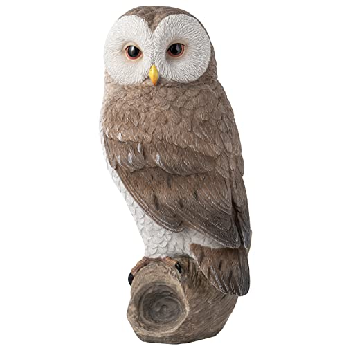 LC LCdecohome Owl Outdoor Statues Garden Yard - Decoration Home Decor Indoor Desk Tabletop Collectible Figurines Ancient Retro Collection 11" x4.5" x5 Inch