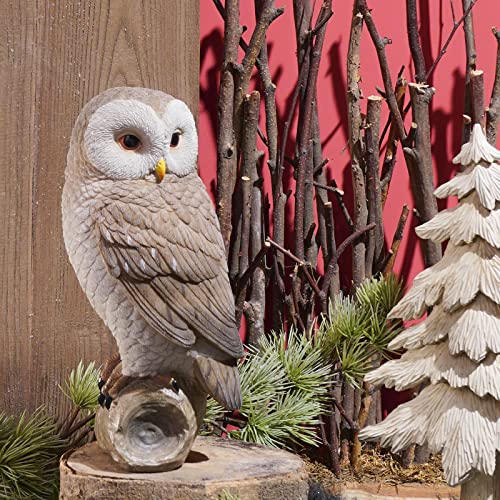 LC LCdecohome Owl Outdoor Statues Garden Yard - Decoration Home Decor Indoor Desk Tabletop Collectible Figurines Ancient Retro Collection 11" x4.5" x5 Inch