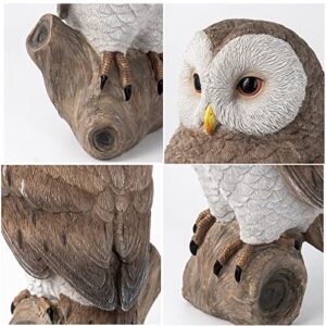 LC LCdecohome Owl Outdoor Statues Garden Yard - Decoration Home Decor Indoor Desk Tabletop Collectible Figurines Ancient Retro Collection 11" x4.5" x5 Inch