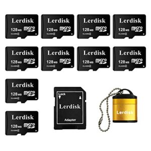 lerdisk factory wholesale 10-pack micro sd card 128mb class 4 in bulk small capacity 3-year warranty produced by 3c group authorized licencee special for small files storage or company use