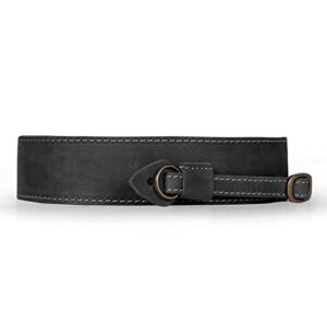 MegaGear SLR, DSLR Sierra Series Genuine Leather Camera Shoulder or Neck Strap, Black