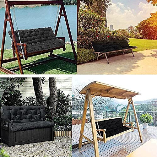 Garden Bench Swing Replacement Backrest Comfortable Seat Pad Cover, 2-3 Seater Outdoor Indoor Extra Thick Seat Cushion, Non-slip Mat Comfort Bench Mattress for Furniture Recliners Patio Chairs