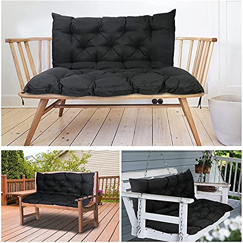 Garden Bench Swing Replacement Backrest Comfortable Seat Pad Cover, 2-3 Seater Outdoor Indoor Extra Thick Seat Cushion, Non-slip Mat Comfort Bench Mattress for Furniture Recliners Patio Chairs