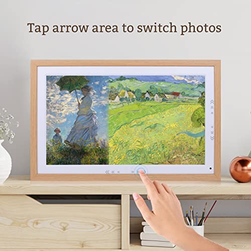 Digital Picture Frame 21.5 Inch Large Digital Photo Frame with 1920*1080 IPS FHD Non-Touch Screen, Humblestead 32GB WiFi Smart Frame with Swivel Mount Share Photos and Videos Instantly via AiMOR App