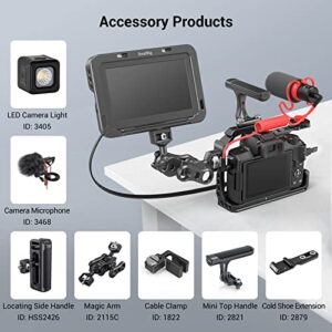 SmallRig M50 /M50 II /M5 Cage (Upgraded), Aluminum Alloy Video Film Movie Making Rig with Integrated Grip and NATO Rail for Canon M50 /M50 II /M5 2168C