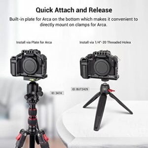 SmallRig M50 /M50 II /M5 Cage (Upgraded), Aluminum Alloy Video Film Movie Making Rig with Integrated Grip and NATO Rail for Canon M50 /M50 II /M5 2168C