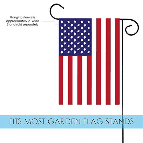 Toland Home Garden 111266 USA American Flag 12x18 Inch Double Sided American Garden Flag for Outdoor House Patriotic Flag Yard Decoration