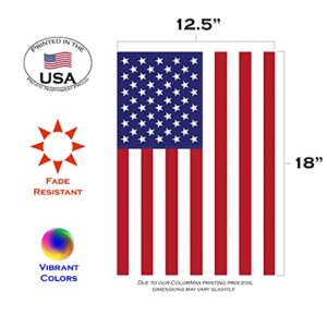 Toland Home Garden 111266 USA American Flag 12x18 Inch Double Sided American Garden Flag for Outdoor House Patriotic Flag Yard Decoration