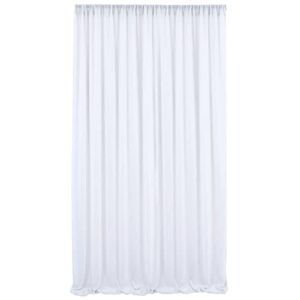 wish care white sheer curtain for party backdrop, 5ft x 7ft wrinkle-free chiffon backdrop curtain white arch drapes for wedding birthday party decorations