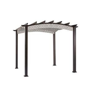 garden winds replacement canopy for the hampton bay arched pergola – standard 350 – damask beige