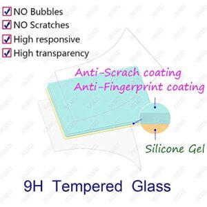 Lens Screen Protector for DJI Osmo Pocket 2 / Pocket 1 [2+2Pack] Black White, ULBTER Osmo Pocket II 0.3mm 9H Hardness Tempered Glass Cover Anti-Scrach Anti-Fingerprint Anti-Bubble