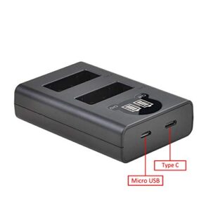Batmax 2Packs LP-E17 Battery + LED Charger for Canon EOS Rebel SL2 SL3 T6i T6s T7i, EOS M5 M3 M6, M6 mark2, 77D 200D 250D 750D 760D 800D 8000D RP Digital SLR Camera