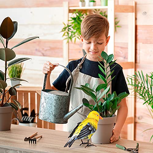 Shefio Garden Decor - Goldfinch Bird Decor, Beautiful Backyard Ideas & Garden Gifts - These Handmade Metal Birds are Perfect Outdoor Decor, Metal Yard Art for Lawn Ornament, Yard Decorations Outdoor