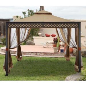 garden winds patio villa gazebo replacement canopy top cover – riplock 350