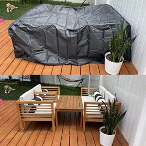 Patio Furniture Cover,210D Outdoor Bench Covers,Waterproof Rectangular Outdoor Table Cover ,Patio Seat Cover Anti-Ultraviolet General Purpose Patio Furniture Covers Table and Chairs