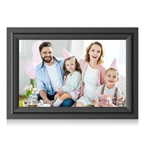 sammix digital picture frame 10.1 inch wifi digital photo frame, ips hd touch screen smart cloud photo frame with 16gb storage, slideshow, auto-rotate, easy setup to share photos and video via app