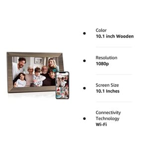 10.1 WiFi Digital Photo Frame, Canupdog IPS Touch Screen Smart Cloud Photo Frame with 16GB Storage, Wall Mountable, Auto-Rotate, Motion Sensor, Share Photos via Frameo App