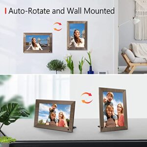 10.1 WiFi Digital Photo Frame, Canupdog IPS Touch Screen Smart Cloud Photo Frame with 16GB Storage, Wall Mountable, Auto-Rotate, Motion Sensor, Share Photos via Frameo App