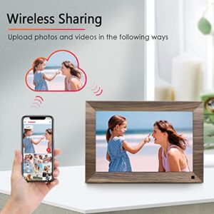 10.1 WiFi Digital Photo Frame, Canupdog IPS Touch Screen Smart Cloud Photo Frame with 16GB Storage, Wall Mountable, Auto-Rotate, Motion Sensor, Share Photos via Frameo App