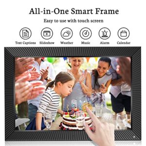 BSIMB 17-Inch 32GB Extra Large WiFi Digital Picture Frame 1920 x 1200 FHD IPS Touch Screen Electronic Photo Frame, Remote Control, Wall-Mounted, Easy Setup to Share Photos and Videos via App & Email