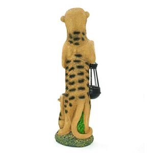 Dreamseden Outdoor Decorations for Garden Yard Lawn Patio, Funny Meerkat Statues with Solar Powered Lights